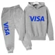 thumbnail image 3 of Chándales de tendencia primavera otoño 2024 para niños de 2 a 14 años, 2 piezas, sudadera con capucha y pantalones, trajes con estampado de letras, ropa para niños, 3 of 5