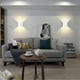 thumbnail image 4 of Luces de pared LED, lámpara de pared interior moderna Iluminación de 2 piezas Luz de pared LED de 6 W Lámpara de pared arriba y abajo de 3000 K para sala de estar, dormitorio, pasillo [Clase, 4 of 5