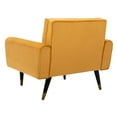 thumbnail image 6 of SAFAVIEH Amaris Mid-Century Modern Tufted Accent Chair, Marigold/Black, 6 of 11
