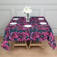 thumbnail image 3 of Pioneer Flower Floral Print Pattern Square Tablecloth,Waterproof Square Table Cover,Wipeable Spillproof Washable Table Cover for Home Kitchen Party Decor 60"x60"(152x152cm), 3 of 6