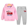 thumbnail image 2 of Linfrsh Toddler Baby Boy Clothes Outfits Fall Winter Hoodie Sweatshirt + Elastic Waist Pants Set Little Kids 2pcs Gifts, 2 of 5