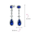 thumbnail image 4 of Bling Jewelry Womens Art Deco Vintage Dangle Chandelier Earrings CZ Teardrop, 4 of 6