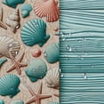 thumbnail image 5 of Orinice Sea Shells Starfish Wooden Planks Bathroom Decor Set - Colorful Luxurious Graphic Print Polyester Fabric Shower Curtain with Hooks 60x72, 5 of 7