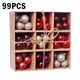 thumbnail image 3 of Bewildely 99 Uds. Adornos de bolas de árbol de Navidad 3cm adornos de bolas de plástico caja de regalo combinación accesorios de decoración de fiesta Kits de decoración para fiestas Rojo Bewildely HA8972-03B, 3 of 6