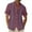 AA01-Wine, variant on Lumtrix Cuban Guayabera Shirts for Men Short Sleeve Casual Button Down Hawaiian Shirt Band Collar Beach Camp Mexican Shirt Black L