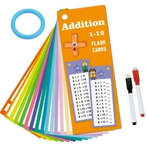 15 Piece Reusable Math Addition Flashcards Erasable Durable Learning Tool Educational Toys For School Training Home Practice 15PCS