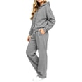 thumbnail image 6 of successthop Sweatsuits Women 2 Piece Outfit Matching Workout Lounge Sets Long Sleeve Hoodie Pocketed Sweatpant, 6 of 6