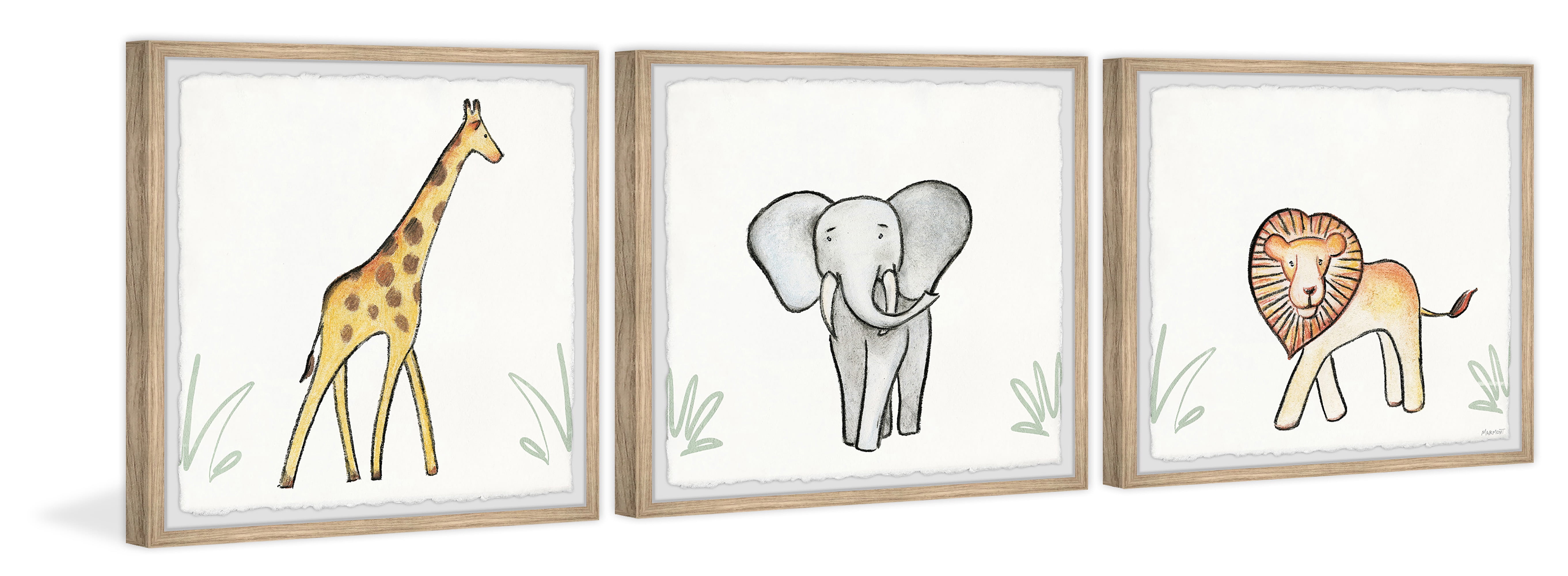 Marmont Hill Printed Animals & Insects Framed Art Prints, Set of 3