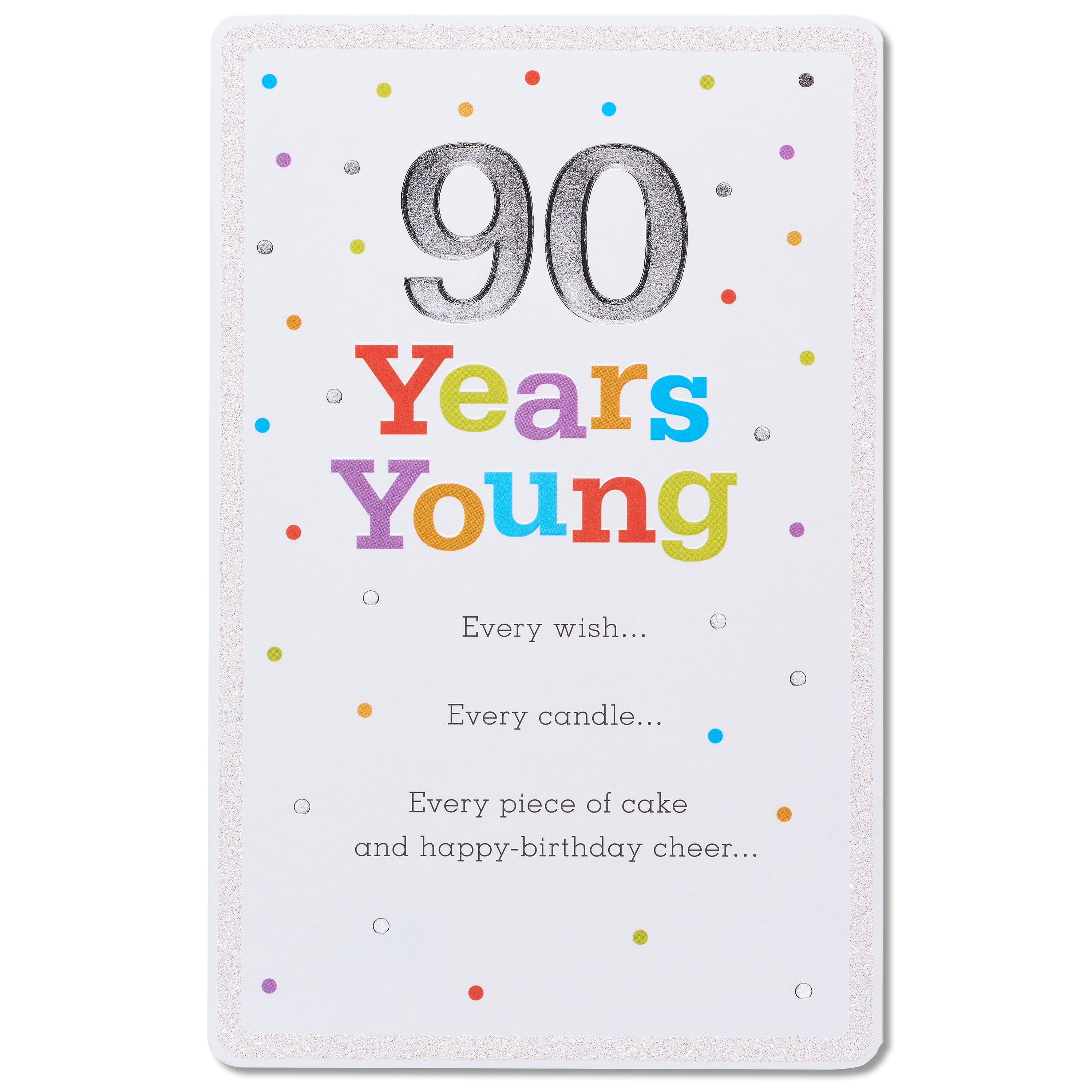 American Greetings 90th Birthday Card With Glitter Walmart American Greetings 90th Birthday Card With Glitter Walmart