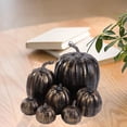thumbnail image 3 of 7 Calabazas Artificiales Decorativas de Espuma para Otoño, Ideales para Bodas y Fiestas negro dorado, 3 of 8