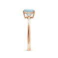 thumbnail image 3 of ANGARA Natural Cushion 1.4 ct Aquamarine & Diamond Three Stone Engagement Ring in 14K Rose Gold for Women (Size-7mm) | March Birthstone, Anniversary, Jewelry Gift for Women | Natural Aquamarine Ring, 3 of 9