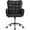 Black, variant on Alden Design Modern Faux Leather Desk Chair with Mid-back Padded Armrests for Office, Black