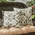 thumbnail image 5 of Greendale Home Fashions 17'' x 17'' Reversible Outdoor Throw Pillow, Set of 2, Graphite, 5 of 6