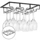 thumbnail image 1 of Soporte para copas de vino debajo del gabinete, organización de rejillas de metal, colgador de almacenamiento de vasos, para decoración de bar, Macarena titular de vino debajo del gabinete, 1 of 8