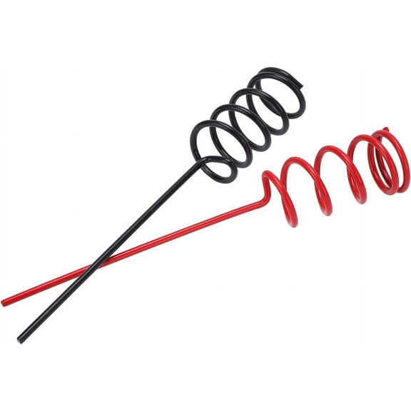 ABCISI 2Pcs Fishing Rod Holder, Heavy Duty Spiral Fishing Rod Ground Support Stand Holder Metal Fishing Tackles (black red)