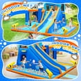 thumbnail image 6 of Cuoote Inflatable Water Slide for Kids, 2 Min Blow Up 10 in 1 Giant Water Park for Backyard Outdoor with Large Slide, Pool, Tunnel, Bounce House, Basketball Hoop, Climbing Wall, Air Blower, 6 of 8