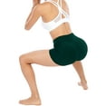 thumbnail image 4 of DODOING Women's Yoga Shorts High Waist Ruched Butt Lifter Gym Running Sports Athletic Shorts Workout Hot Pants, Black, 4 of 7