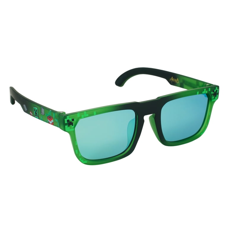Minecraft Kids Sunglasses Green to Black UV 400 Impact-Resistant
