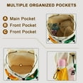 thumbnail image 3 of URSOFINE Color Block Drawstring Backpack Lightweight Large Capacity Casual Daypack, 3 of 8