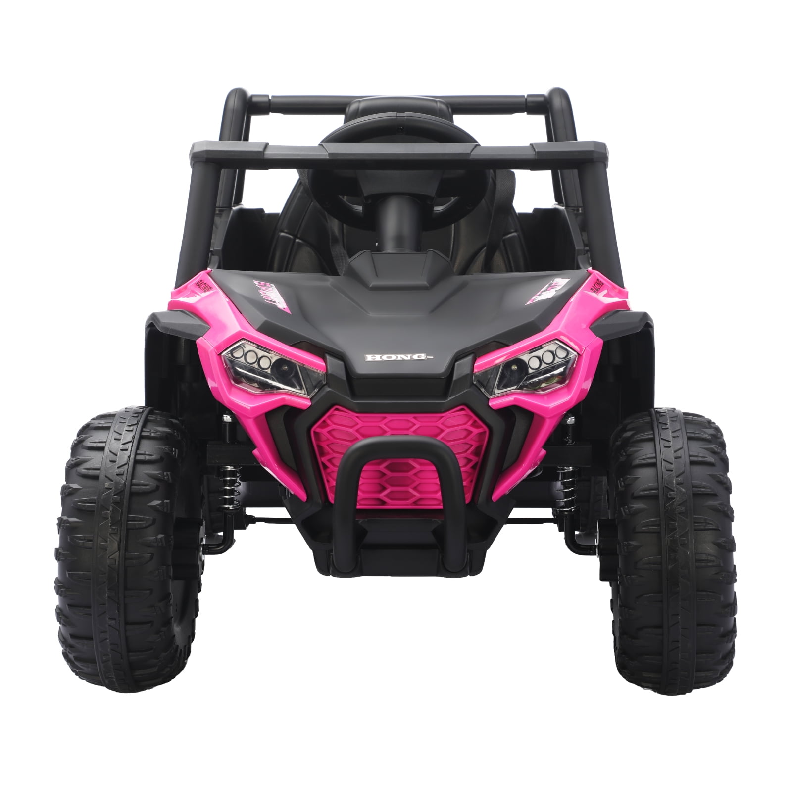 HEIMILI 12V Kids Ride On UTV,Ride on Car Toy w/Remote Control,Electric Off-Road UTV Truck,Remote w/ LED Lights MP&Music Bluetooth USB for Kids,Boys and Girls Aged 3-6 Years (Pink)