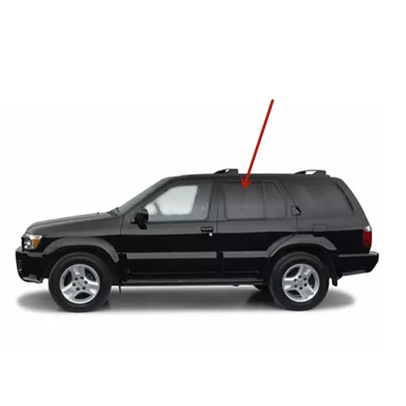Driver Left Side Rear Door Window Door Glass Compatible with Nissan Pathfinder/Infiniti QX4 1996-2004 Models (Not for Pathfinder Armada)