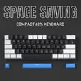 thumbnail image 3 of MageGee 60% Mechanical Gaming Keyboard,White Black Blue Keycaps Gaming Keyboard with Linear Red Switch, Detachable Type-C Cable, 3 of 8
