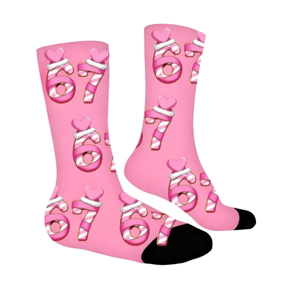 Socks 6 7Meme Funny Novelty Crew Gifts for Boys Girls Men Women ,Valentine's Day gift