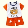 thumbnail image 4 of 2Pcs Baby Girls Outfit Clearance Toddler Kids Baby Boys Girls Fashion Cute Short Sleeve Puppy Print Casual Suit, 4 of 4