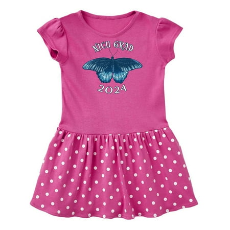 

Inktastic NICU Grad 2024 with Blue Butterfly Gift Baby Girl Dress