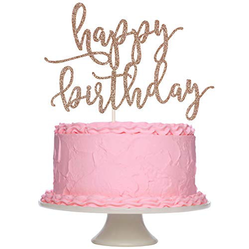 Glitter "Happy Birthday" Custom Cake Topper Happy Birthday Party Decoration 