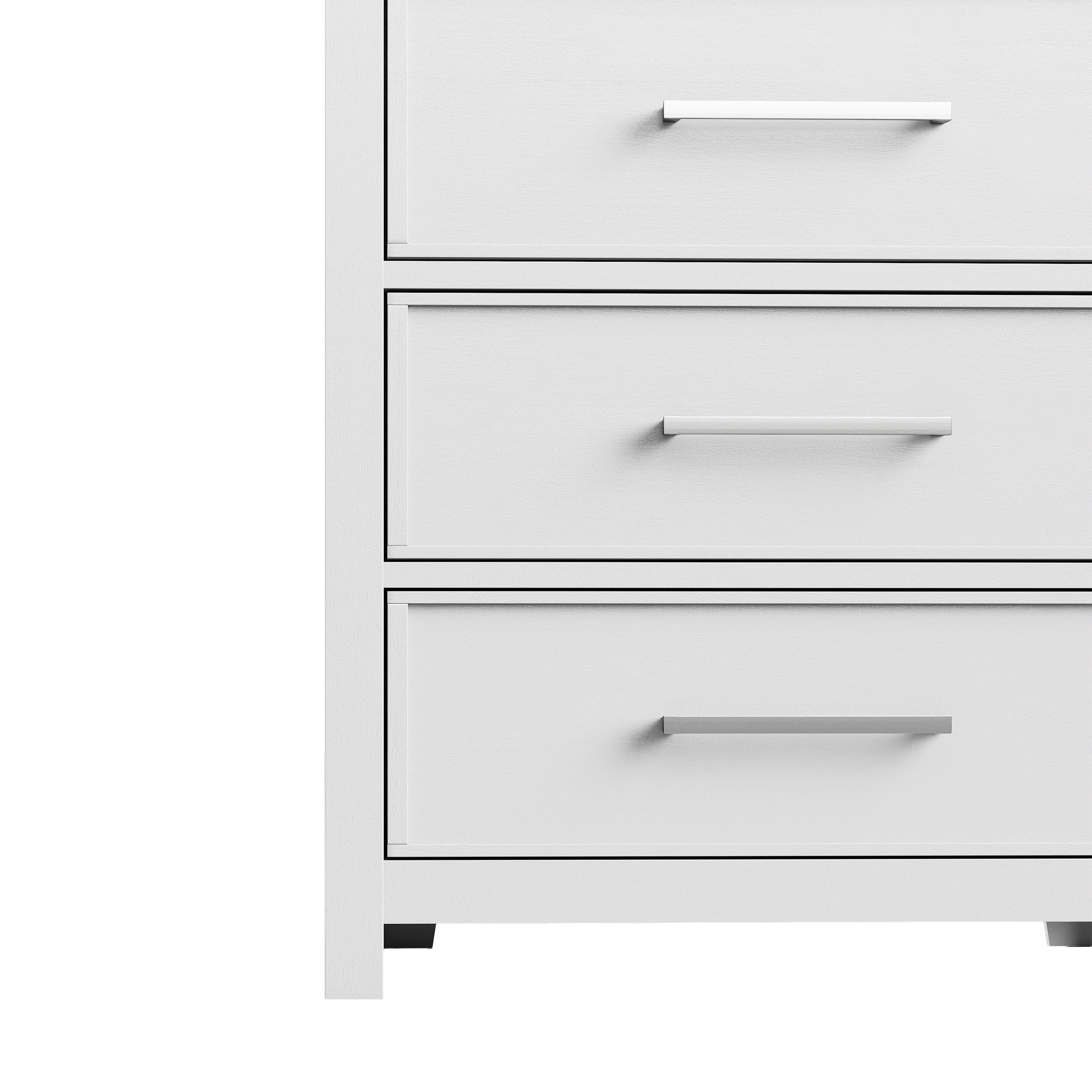 Furniture of America Yvara Modern 4-Drawer Vertical Dresser, White
