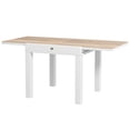 thumbnail image 1 of Extendable Outdoor Patio Dining Table with Natural Wood Faux Top, Rust-Resistant Aluminum Frame, Expandable 31.5" to 63" Garden Table for Backyard, Deck, and Dining Area, 1 of 7