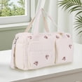 thumbnail image 3 of Quilted Baby Diaper Bag Large Cute Duffle Bag For Women (Bear), 3 of 17