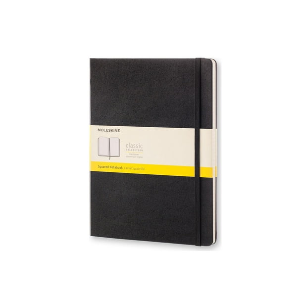 Moleskine Classic Notebook, Extra Large, Squared, Black, Hard Cover (7.