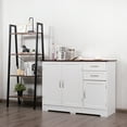 Gymax Buffet Storage Console Table Kitchen Sideboardd Home