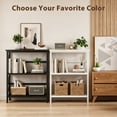 thumbnail image 7 of edx 3-Tier Metal Wall Mounted Bookshelf, Drill-Free Open Bookcase for Home Office/Study, Matte Finish Storage Shelves, Black, 7 of 7