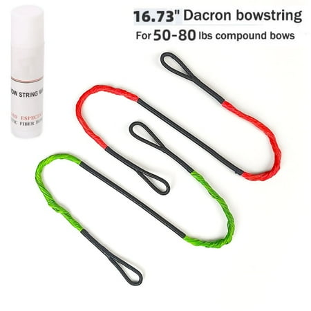 Bow String Set 24 Strands up to 50-80lbs Crossbows Hunting Shooting Accessories Length 16.73 for Traditional Recurve Bow Replacement Bowstring