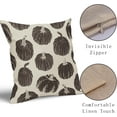 thumbnail image 4 of Fall Pillow Covers 18x18 Set of 2 Balck Pumpkin Autumn Themed Thanksgiving Harvest Print Decorative Throw Pillows Outdoor Pillowcase Farmhouse Linen Cushion Case Decor for Sofa Couch Bed, 4 of 6