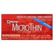 Kimono Micro Thin Lubricated Latex Condoms - 12 ct