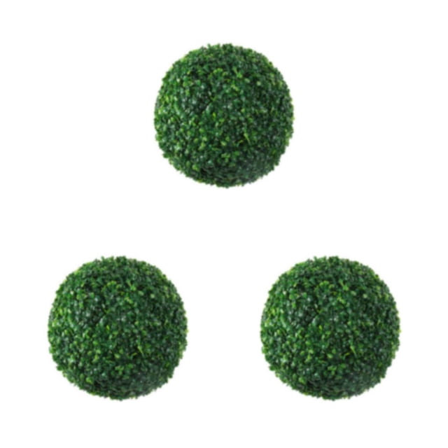 Transemion Simuler Plastique Laisser Boule Apparence Réaliste Polyvalent Vert Intérieur Vert 15cm 3Set
