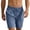 Navy, variant on Men's Casual Cotton And Linen Loose Five-inch Shorts - Men's Breathable Sports Shorts, Size S-3XL