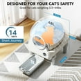 thumbnail image 6 of Self Cleaning Cat Litter Box/Large Capacity for Multiple Cats 68L-9L/Smart App Control No Scooping/Automatic Cat Litter Box includes Garbage Bag,White, 6 of 7