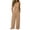 46#Khaki, variant on Linen Sets for Women 2 Piece Button Sleeveless Tank Tops with Wide Leg Pants Matching Set Casual Beach Outfits Pink M