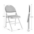 thumbnail image 3 of Sunvasagoo 2/4/6 Pack Folding Chairs, PU Leather Cushions, 350Lb Capacity, Stackable Indoor/Outdoor, 3 of 8