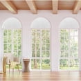 thumbnail image 6 of Arch Window Shade Radius 11 inch Half Circle Arched Non-Woven Stick on Cut to Size self Adhesive Light Filtering Half Moon Round Window Covering Pleated Blinds for Front Door, 6 of 12