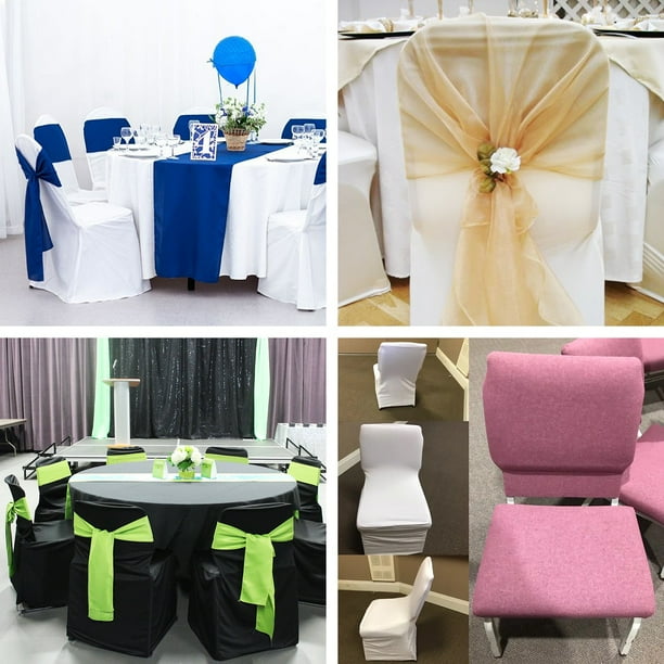 Efavormart White Stretch Slim Fit Scuba Chair Covers Wrinkle Free Durable Chair Covers Walmart Business Supplies