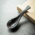 thumbnail image 6 of 5 Pieces Japanese-style Retro Ceramics Soup Spoons Japanese Style Rice Spoon Flatware Asian Serving Spoons Appetizers Tableware Meal Partner for Salad Noodles, 6 of 9