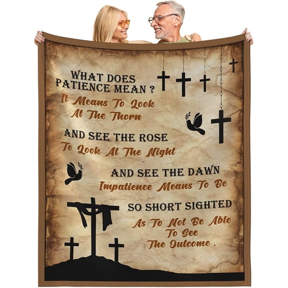 Bible Blanket Christian Gifts for Women, Inspirational Religious Gift Throw Blanket with Bible Religious Gifts for Women Prayers Blanket Get Well Soon Birthday Gifts for Women Father''s Day 50x60in