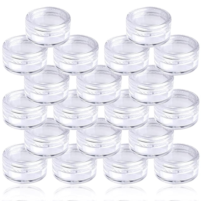 20 tarros de cosméticos, tarros de muestra de 5 ml para cosméticos, tarros de viaje para cremas, tarros de viaje para artículos de tocador, tarros de viaje, tarros de cosméticos para mujeres