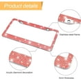 thumbnail image 3 of 2PCS Bling Car License Plate Frame, Handcrafted Crystal Stainless Steel License Plate Frame, Sparkly, Durable, Universal Fit, Car Accessories for Girls, Women (Red), 3 of 14